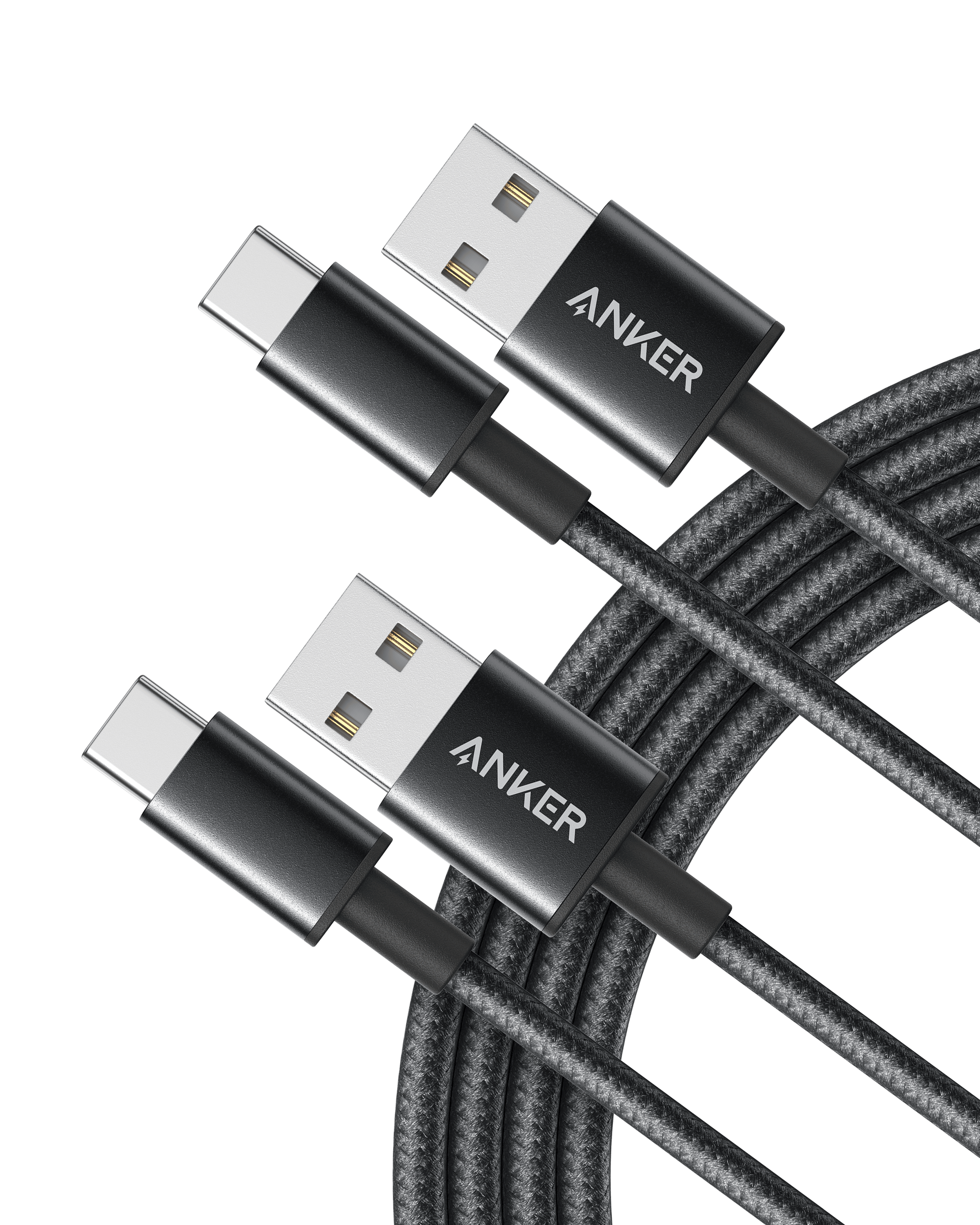 Anker Premium Nylon USB-C to USB-A Cable (2-Pack)