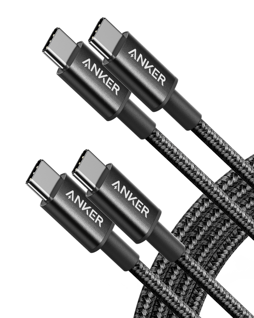 2-Pack Anker New Nylon USB-C to USB-C Cable (3 ft / 6 ft, 60W)