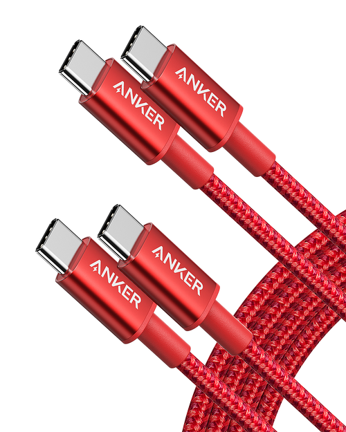 2-Pack Anker New Nylon USB-C to USB-C Cable (3 ft / 6 ft, 60W)